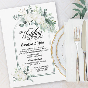 Invitación Recepción de Boda con Arco Botánico Verde