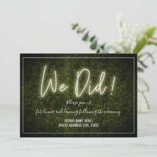 Invitación Recepción de Boda con Boxtwood y Neón Blanco