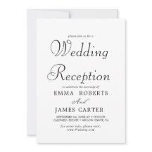 Recepción de Boda con Caligrafía Negra Delicada