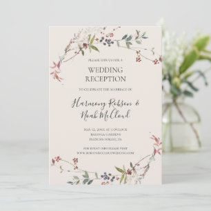 Invitación Recepción de Boda con Champán Botánico Chic de Fie