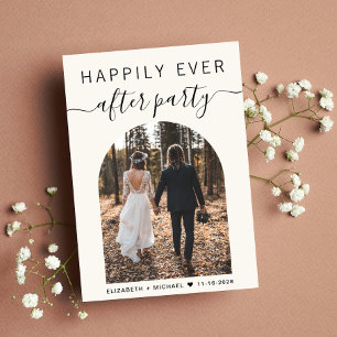 Invitación Recepción de boda con crema de fotos en arco moder