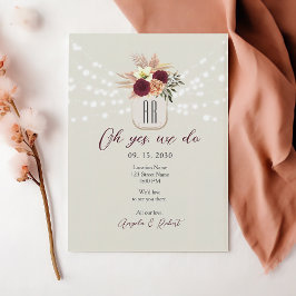 Invitación Recepción de Boda con Elopement Floral