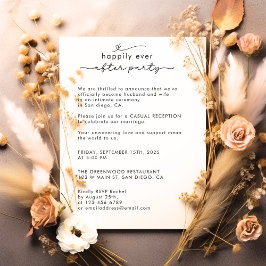 Invitación Recepción de Boda con Foto de Nos Fugamos Moderno 