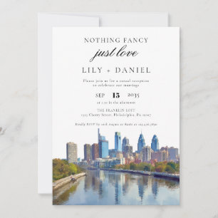 Invitación Recepción de Boda con Fuga en Filadelfia