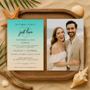 Invitación Recepción de Boda con Fuga en la Playa