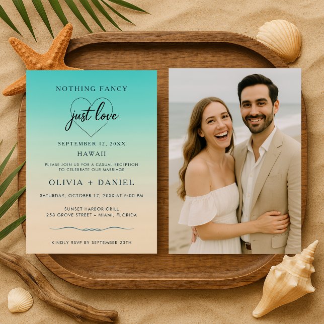 Invitación Recepción de Boda con Fuga en la Playa (Subido por el creador)