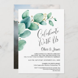 Invitación Recepción de Boda con Hojas de Eucalipto Personali