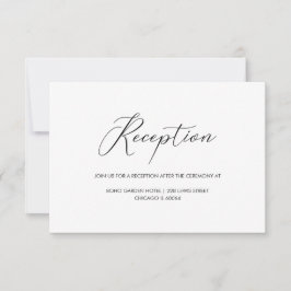 Invitación Recepción de Boda con Letra Script Chic a Mano