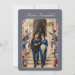 Invitación Recepción de Boda con Misión Militar Cumplida