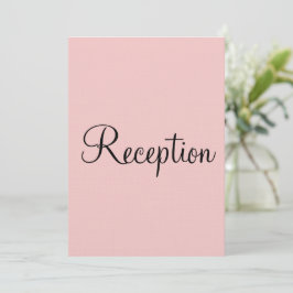 Invitación Recepción de Boda con Monograma en Pastel Rosa y A
