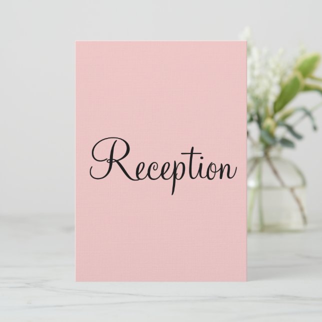 Invitación Recepción de Boda con Monograma Pastel Rosa y Azul (Anverso de pie)