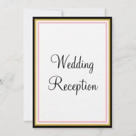 Invitación Recepción de Boda con Monograma Rosa