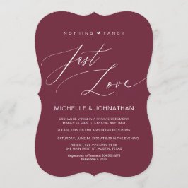Invitación Recepción de Boda con Opescape Moderno de Borgoña