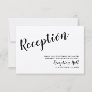 Invitación Recepción de Boda con Papel Kraft Rústico y Letra 
