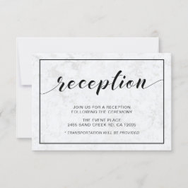 Invitación Recepción de Boda con Tipografía Moderna de Mármol