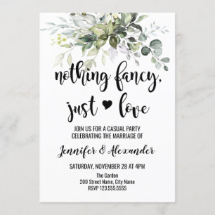 Invitación recepción de boda con vegetación