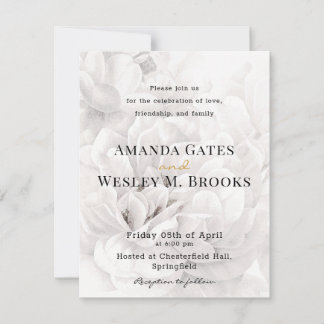 Invitación Recepción de Boda con Vegetación Floral Elegante