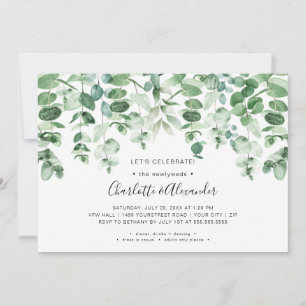 Invitación Recepción de Boda con Verde Sólo