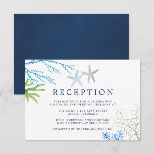 Invitación Recepción de Boda de Agua de Algas Marinas