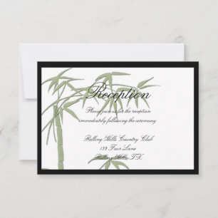 Invitación Recepción de Boda de Belleza de Bambú