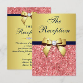Invitación Recepción de Boda de Boda de la Marina de Oro
