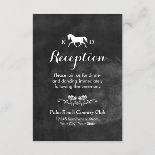 Invitación Recepción de Boda de Caballo Elegante