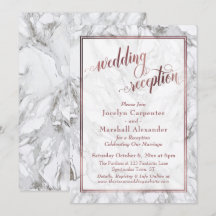 Recepción de Boda de Caligrafía en Rosa Dorado Már