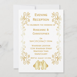 Invitación Recepción de Boda de Caminata de Campaña de Oro