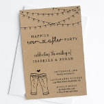 Invitación Recepción de Boda de Cervecería solamente<br><div class="desc">Solo invitación a la recepción de la Boda de Cervecería - tostadas a mano y luces de hadas en un maravilloso ambiente rústico para celebrar su "Feliz eterno después".</div>