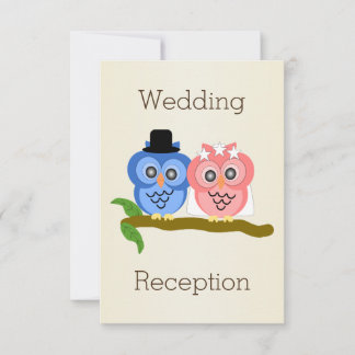 Invitación Recepción de Boda de Color Champán de Owl Design