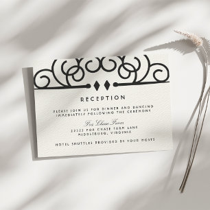 Invitación Recepción de boda de deco florecimiento