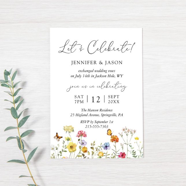 Invitación Recepción de Boda de Elopement Botánico de Flora S (Subido por el creador)