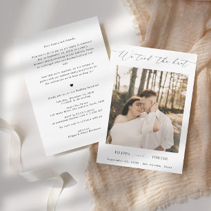 Invitación Recepción de Boda de Elopement con Escritura Moder