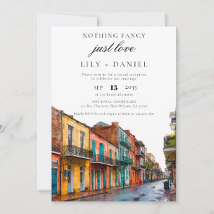 Invitación Recepción de Boda de Elopement en Nueva Orleans