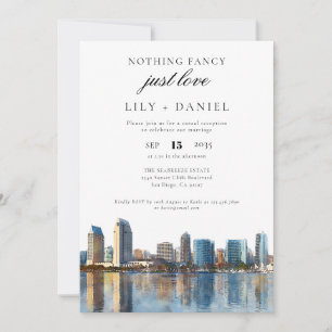 Invitación Recepción de Boda de Elopement en San Diego