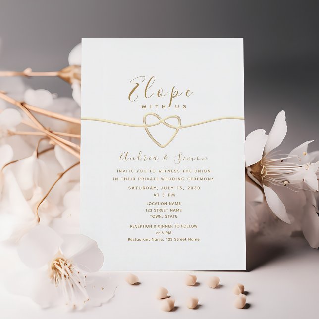 Invitación Recepción de Boda de Elopement Minimalista (Subido por el creador)