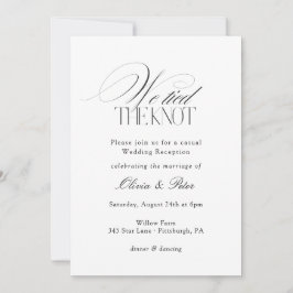 Invitación Recepción de Boda de Elopement 'We Tied the Knot'