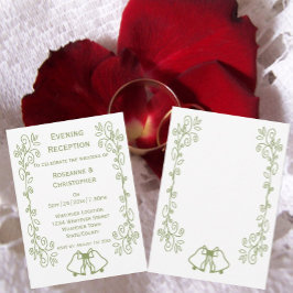Invitación Recepción de boda de escaparate de las campanas
