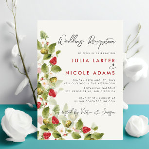 Invitación Recepción de boda de flores silvestres dulces