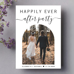 Invitación Recepción de boda de fotos en arco moderno