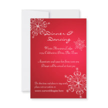 Recepción de Boda de Invierno de Snowflake Red 2