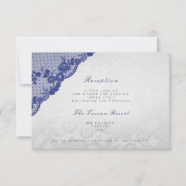 Invitación Recepción de Boda de Lace Vip de la Marina Azul de