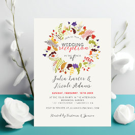 Invitación Recepción de boda de mariscos de flores silvestres