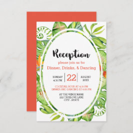 Invitación Recepción de boda de mariscos de la isla de la hoj