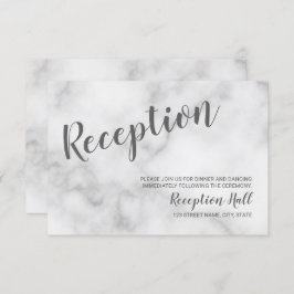 Invitación Recepción de Boda de Mármol Blanco Elegante y Sofi
