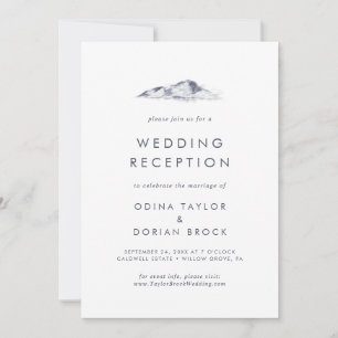 Invitación Recepción de boda de montaña simple