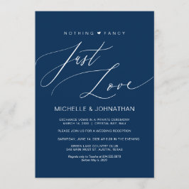Invitación Recepción de Boda de Op escape Naval con Letra Mod