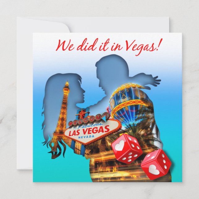 Invitación Recepción de Boda de Pareja en Las Vegas (Anverso)