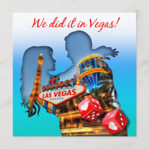 Invitación Recepción de boda de pareja en Las Vegas