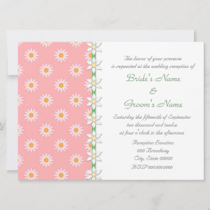 Invitación Recepción de Boda de Primavera Floral de Margarita